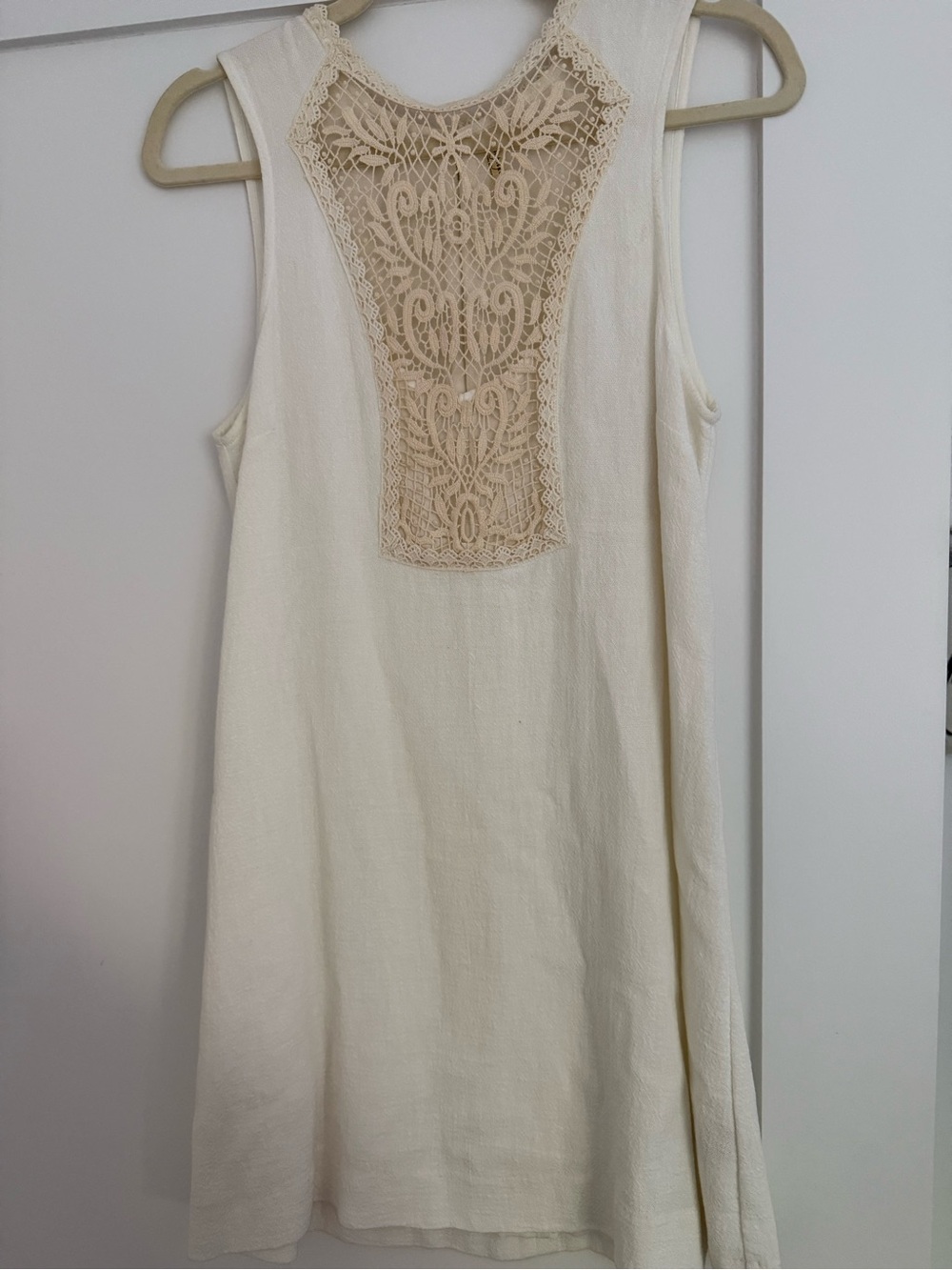 Free People cotton and lace mini dress NWOT size Small